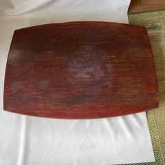 昭和の食卓 天然木 ちゃぶ台 長方形型 折りたたみ式 座卓 書斎 作業用テーブル 和を演出 良い味出てます 頑丈です 中古品  の画像