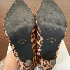 レオパード ひょう柄 ヒール パンプス 23.5cmの画像