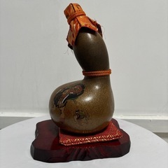 酒瓶 ひょうたん 盃　藤本酒造 空ビン 酒器 置物 縁起物 インテリアの画像
