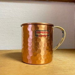 純銅製マグカップ　高さ約7.5cm