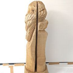 チェーンソー彫刻・フクロウ・ウェルカムサイン・玄関飾り・木彫り置物・No.240527-02の画像