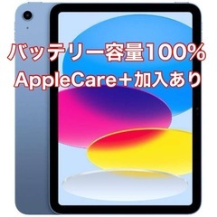 【AppleCare＋保証あり】iPad 第10世代 10.9インチ 256GB 2022年 Wi-Fiモデル バッテリー100%