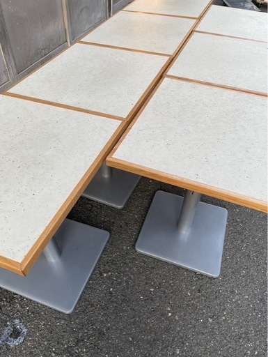 カフェ テーブル 7点セット 幅650×奥600×高さ720(mm) カフェテーブル 店舗用品 テラス 居酒屋 飲食店 BAR ダイニ
