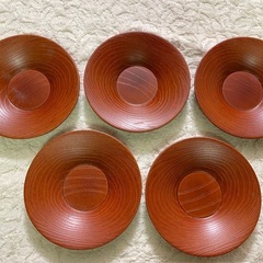 【未使用品】新木彫茶托5枚セットの画像