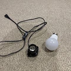 ELPAコード付E26ソケット　ダイソーLED E26電球付きの画像