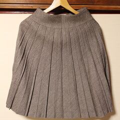 【まとめ買い対象】その⑤ ウール80%プリーツスカート 日本製の画像