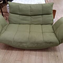 ★ジモティ割あり★ ベルーナ ソファ グリーン H60×D60～...