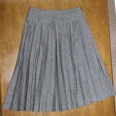 【まとめ買い対象】その⑤ ウール80%プリーツスカート 日本製の画像
