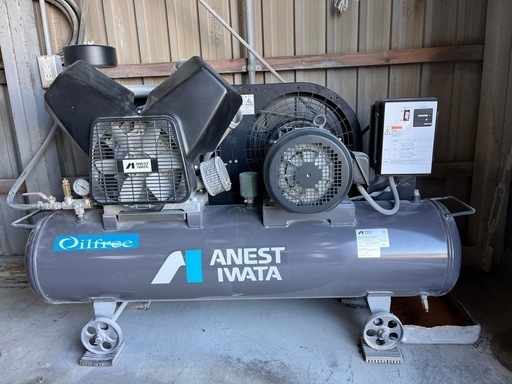 美品 2023年製 使用時間200時間 ANEST IWATA アネスト岩田 TFP37CF-10 コンプレッサー オイルフリー