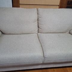 三人掛け布張りソソァの画像