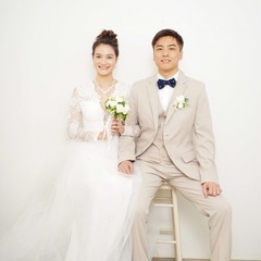 【結婚式/ウェディング】エレガントなAラインのウェディングドレスの画像