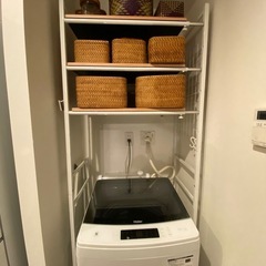 ランドリーラック　白の画像