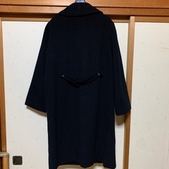 ブラック　ウールコートの画像