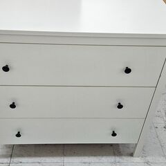 3段チェスト　ホワイト　幅(W)900mm × 奥行(D)440mm × 高さ(H)820mmの画像