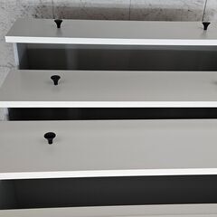 3段チェスト　ホワイト　幅(W)900mm × 奥行(D)440mm × 高さ(H)820mmの画像