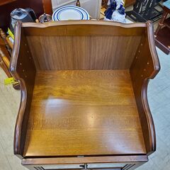 Karimoku/カリモク 電話台 キャビネット ガラスフラップ扉 3段