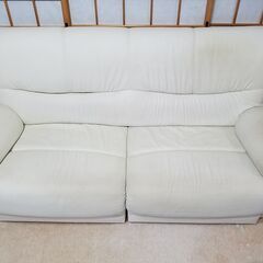 商談中）　ソファー　2.5人　アンティーク　ソファベッド　白