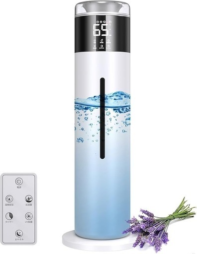 超音波加湿器 タワー型 上から給水 アロマディフューザー 大容量 次亜塩素酸水