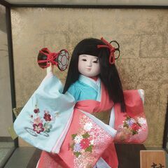日本人形/ガラスケース入り/汚れアリ/同系統定価3万~5万の画像