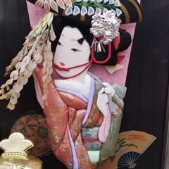 羽子板/初正月飾り/雛飾り/ケースに汚れアリ（の画像