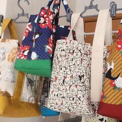 ハンドメイド バッグ（猫柄 多め）の画像