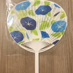 【未使用】水に濡らすとひんやり🎐布うちわ