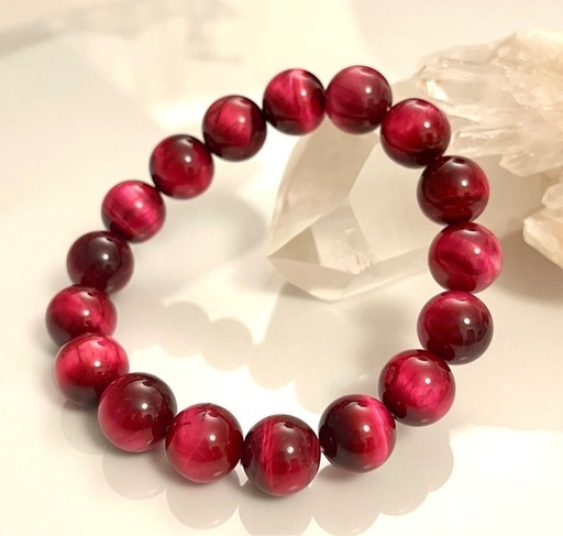 ピンクタイガーアイ 約11.5mm～12mm ブレスレット 天然石開運 浄化済み