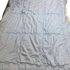 ☺️ 肌掛布団　掛布団　S145✖️195cm  水色に花柄の画像