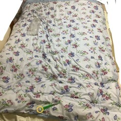☺️ 肌掛布団　掛布団　S145✖️195cm  水色に花柄