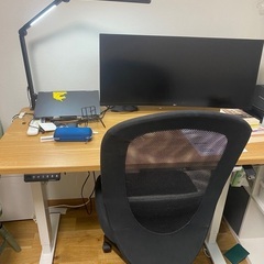 昇降デスク　椅子セットの画像