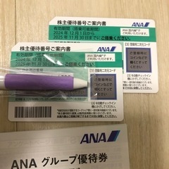 本日15時まで最終価格！ANA株主優待券（2枚）➕グループ優待券...