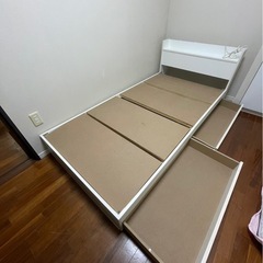 収納付きベッドフレーム　シングル の画像