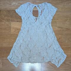 XOXO ベージュ レース チュニック 半袖 Mサイズの画像