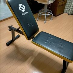中古品トレーニングベンチ フラットベンチ インクラインベンチ マルチベンチ 筋トレ 折り畳み ダンベルベンチ WASAI(ワサイ) mk600aの画像