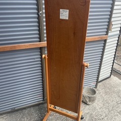 ●木製 姿見　全身鏡●キャスター付きの画像
