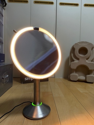 simple human ミラー　3倍率　センサーミラー　トリオ １倍　５倍　10倍　充電式　明るさ調整可能　化粧　プロ御用達