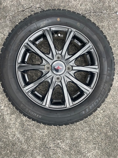 155/65 R14 75Qアルミ付きスタッドレスタイヤ4本　アルミホイール(タイヤ付き)買取