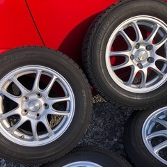 冬タイヤ ★ 195/65R15 ★  Yokohama製スタッドレス ★ バリ山4本組 ★ セレナ等用アルミ付き ★ PCD114 ★ 5穴の画像