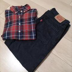 niko andシャツ　リーバイスパンツ