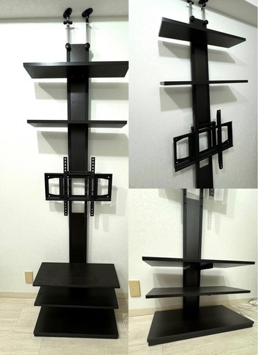 【美品】北欧風　つっぱりテレビ台　テレビスタンド(MOLLY)