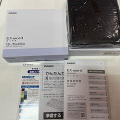 Casio 電子辞書 DATAPLUS10 EX-Word XD-JTG6000 収納カバー タッチペン 付属 ブラック データプラス10 稼働確認済 中古美品 ③の画像