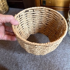 値下げ、ワイヤー入オシャレな鉢カバー3点セットの画像