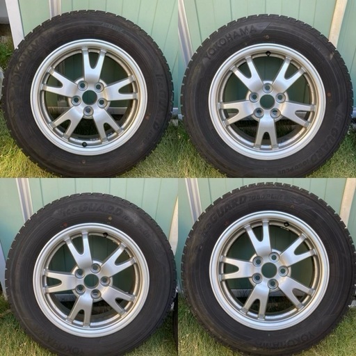 バリ山イボ付き走行少！21年製ヨコハマスタッドレス4本SET 195/65r15 iG50PLUS