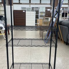 ★ジモティ割あり★  メタルラック 黒 H116×D29×W64...
