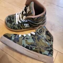 子供用 DC SHOES スニーカー 14cm 迷彩柄 カモフラの画像