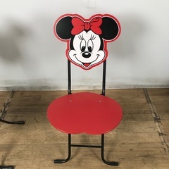 1124【美品】ディズニー ミッキーマウス ミニーマウス 折りたたみイス 2脚セットの画像