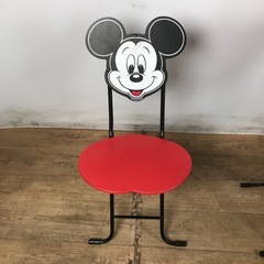1124【美品】ディズニー ミッキーマウス ミニーマウス 折りたたみイス 2脚セットの画像