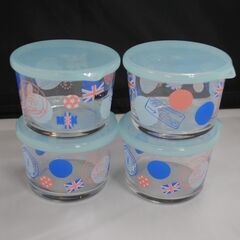 [983] ミチコ ロンドン コシノ 保存容器 4個 蓋つき