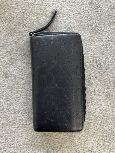 【値下げしました】JIMMY CHOO 長財布 黒 ブラック レア ジミーチュウ  ブラック  長財布  黒  ラウンドファスナー  ファスナー  シンプル   レア  上品   スター  ロゴ No2954