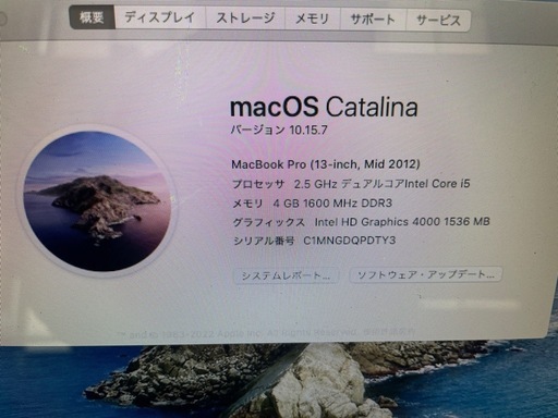 お値下げ‼️MacBook Pro SSD換装済み
